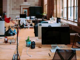 bureaux dans un open space
